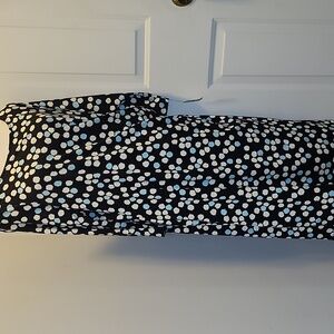 Talbots faux wrap Midi dress Strech Cozy Lagenlook Round Neck NWT NEW SIZE 1X